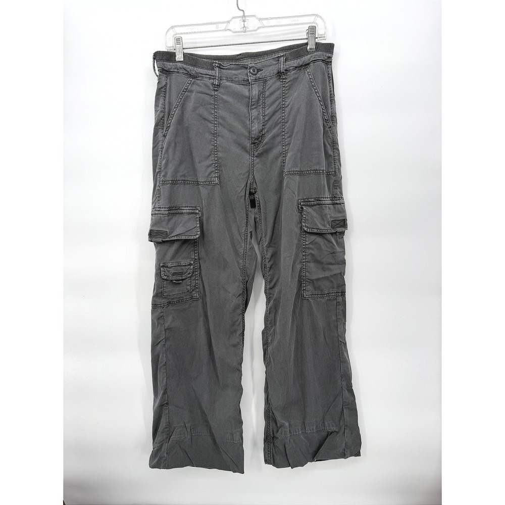 American Eagle Cargo Pants Streetwear Utility Gray Wide Leg Stretch Utility 8